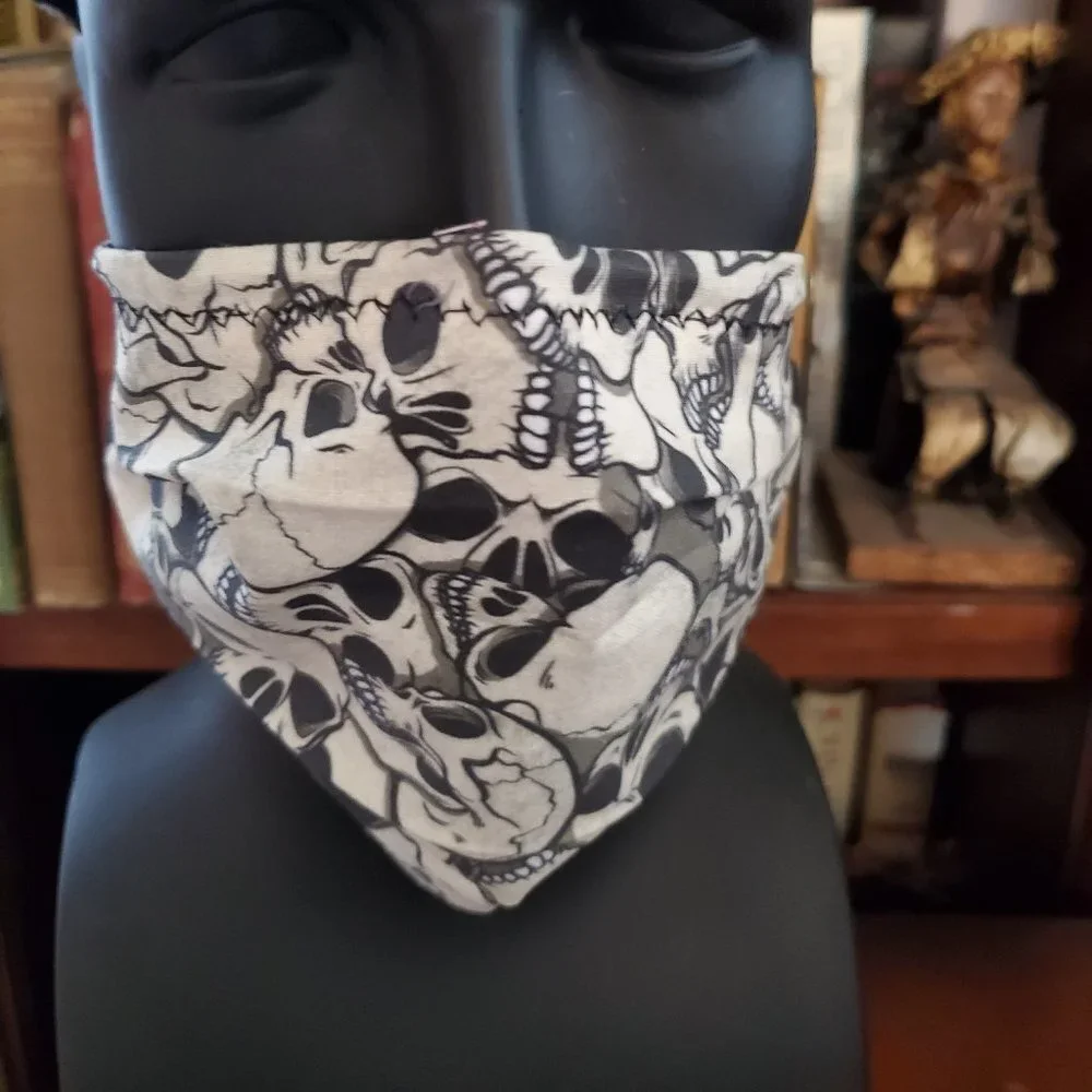 Pile of Skulls Cloth Face Mask with Filters
